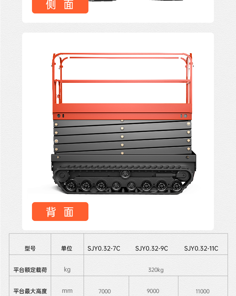 揚(yáng)子履帶式升降平臺SJY032 升降機(jī)(圖17)