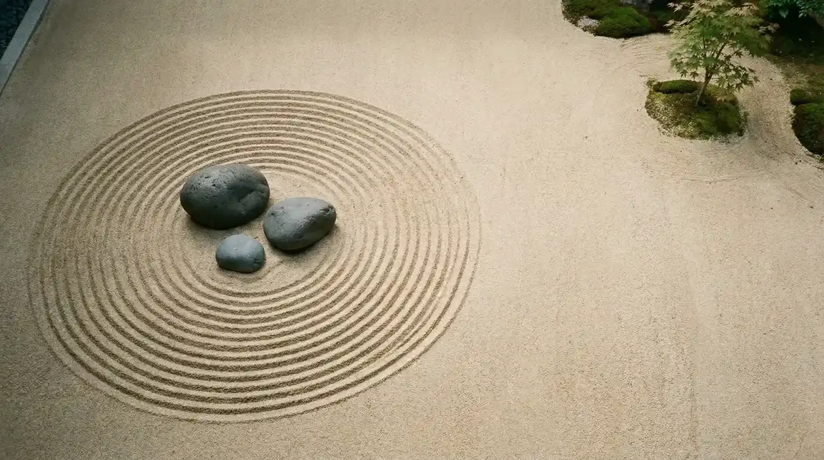 快三彩票 书斋枯山水沙盘全景